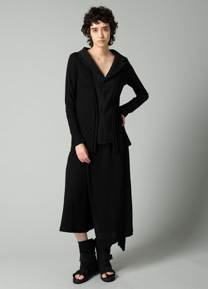 COTTON SINGLE JERSEY COMBINATION JACKET