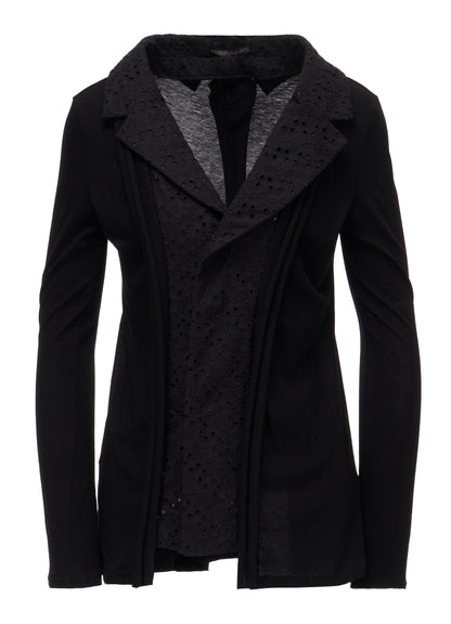 COTTON SINGLE JERSEY COMBINATION JACKET
