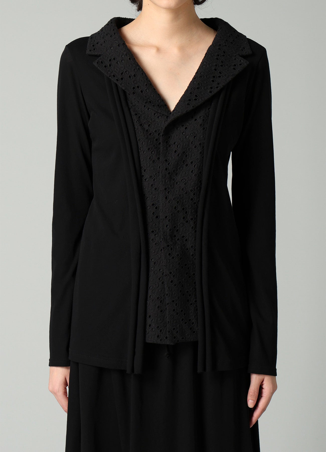 COTTON SINGLE JERSEY COMBINATION JACKET