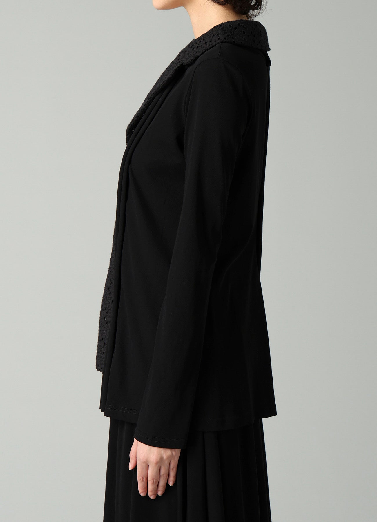 COTTON SINGLE JERSEY COMBINATION JACKET