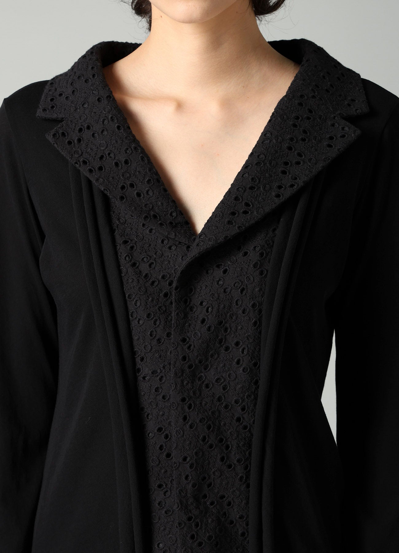 COTTON SINGLE JERSEY COMBINATION JACKET