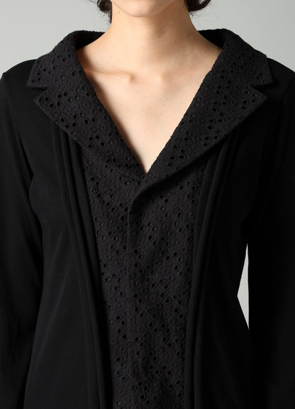 COTTON SINGLE JERSEY COMBINATION JACKET