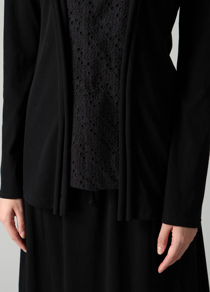 COTTON SINGLE JERSEY COMBINATION JACKET
