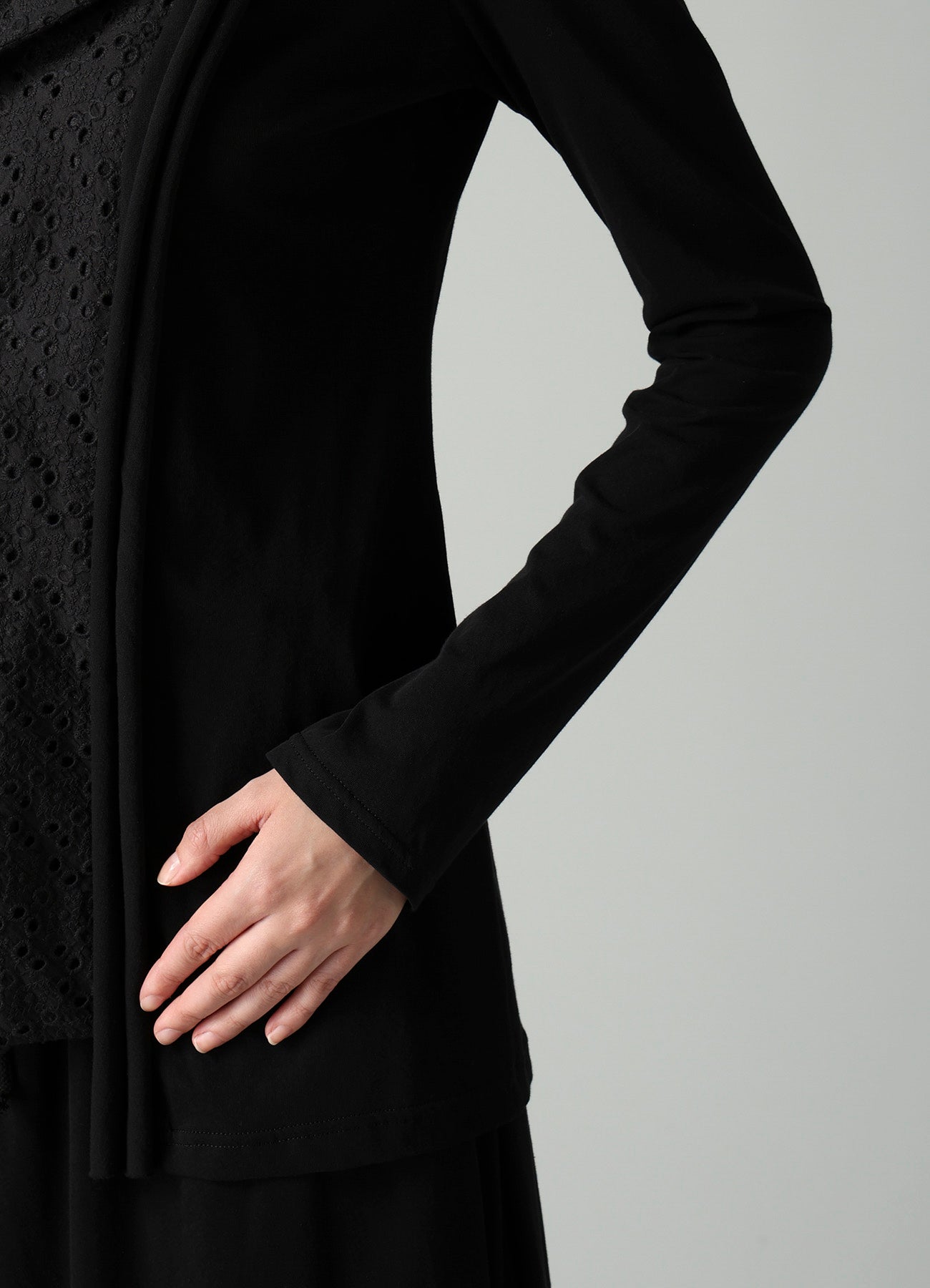COTTON SINGLE JERSEY COMBINATION JACKET