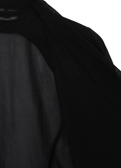 VOILE FRONT DRAPED DETAIL JACKET