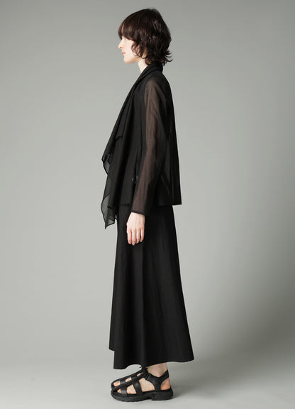 VOILE FRONT DRAPED DETAIL JACKET