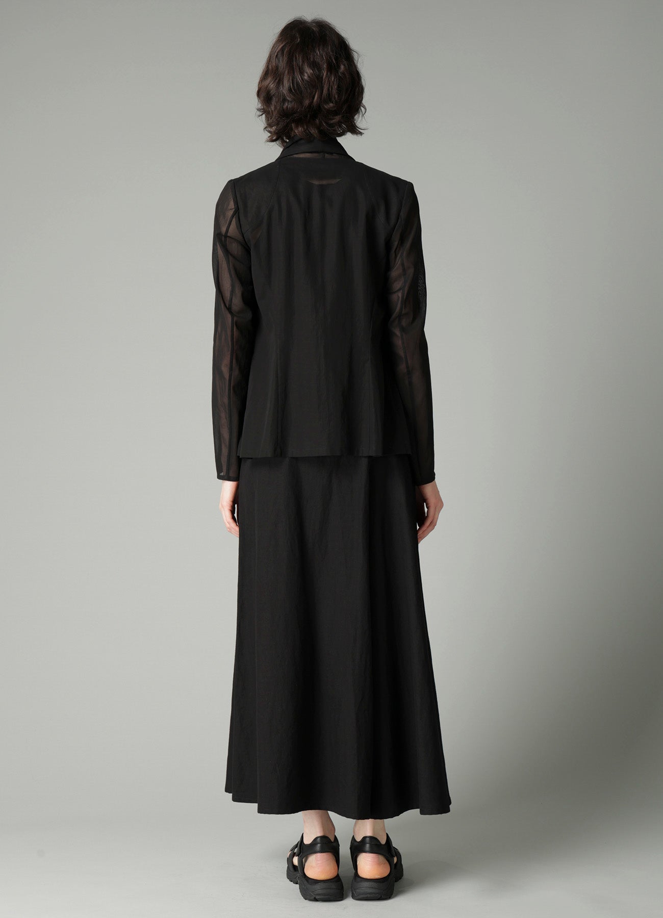 VOILE FRONT DRAPED DETAIL JACKET