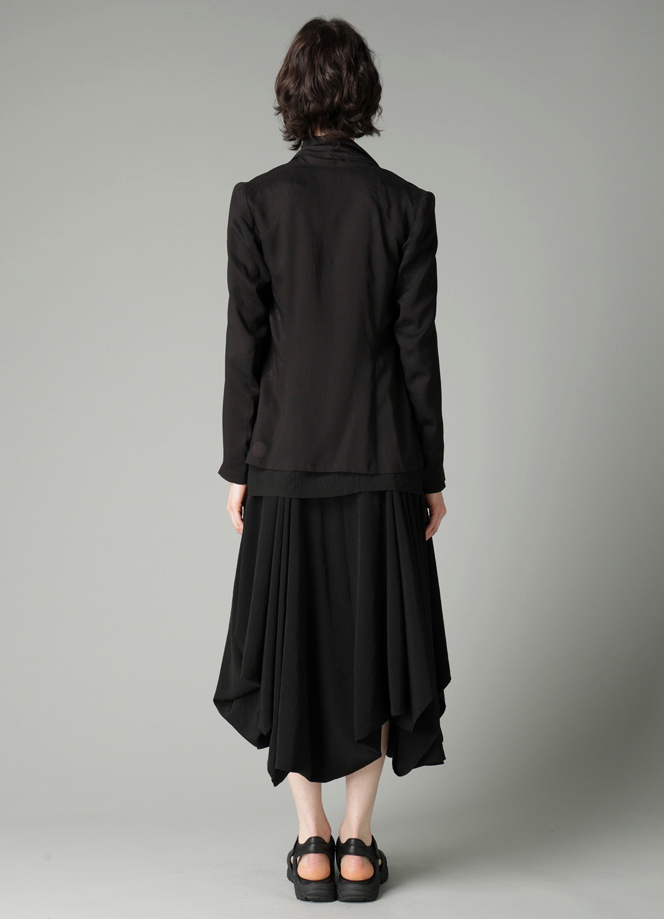 DAMAGED DOT S FRONT DRAPED DETAIL JACKET
