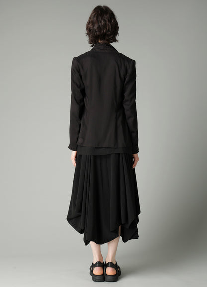 DAMAGED DOT S FRONT DRAPED DETAIL JACKET