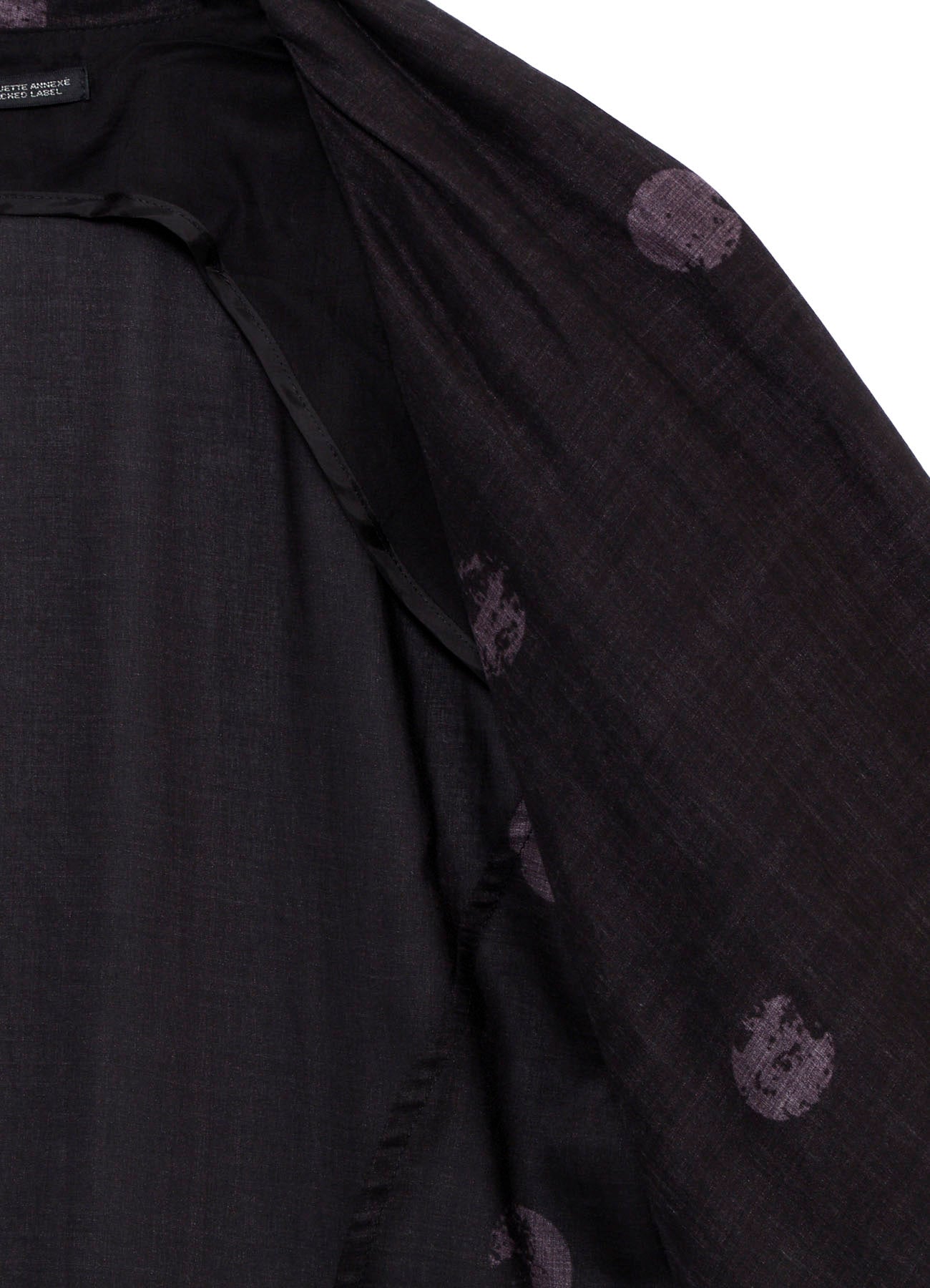 DAMAGED DOT S FRONT DRAPED DETAIL JACKET