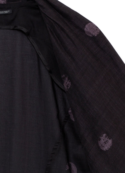 DAMAGED DOT S FRONT DRAPED DETAIL JACKET
