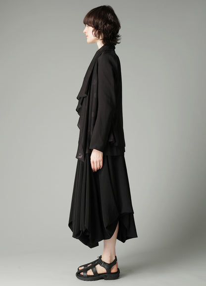 DAMAGED DOT S FRONT DRAPED DETAIL JACKET