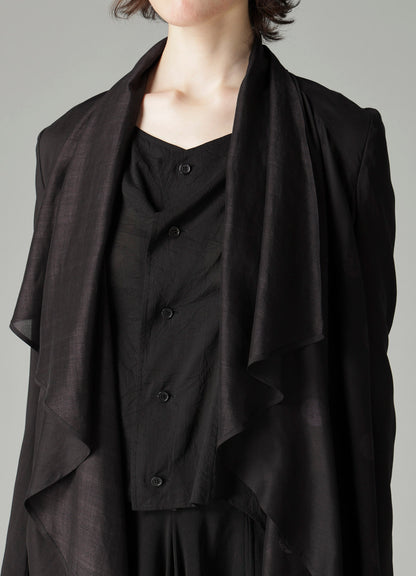 DAMAGED DOT S FRONT DRAPED DETAIL JACKET