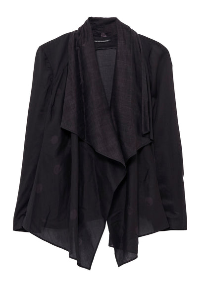 DAMAGED DOT S FRONT DRAPED DETAIL JACKET