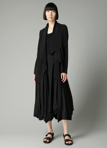 Ta/Pe CREPE DE CHINE FRONT DRAPED DETAIL JACKET