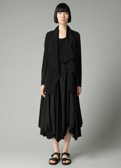 Ta/Pe CREPE DE CHINE FRONT DRAPED DETAIL JACKET