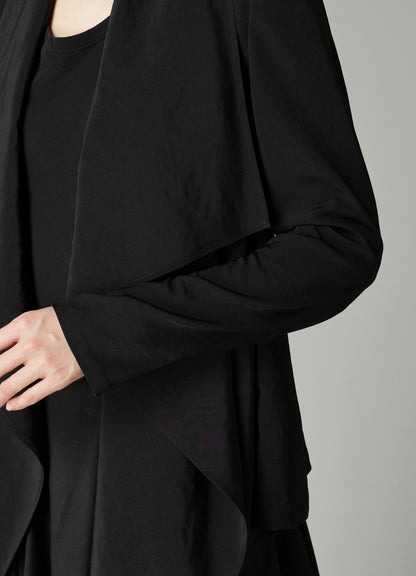 Ta/Pe CREPE DE CHINE FRONT DRAPED DETAIL JACKET