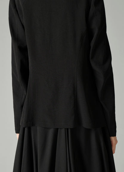 Ta/Pe CREPE DE CHINE FRONT DRAPED DETAIL JACKET