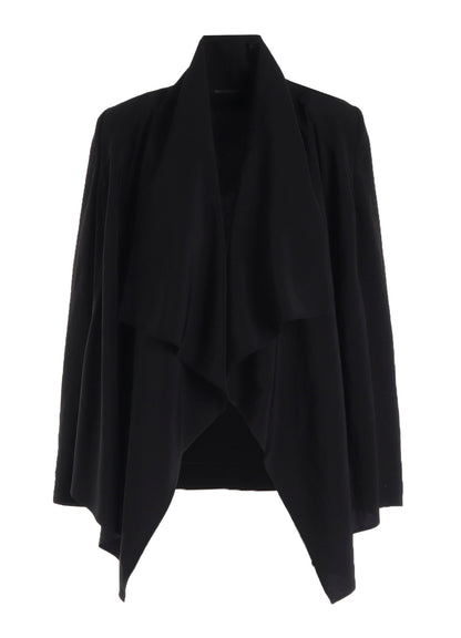 Ta/Pe CREPE DE CHINE FRONT DRAPED DETAIL JACKET