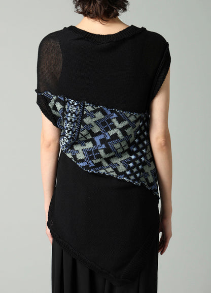 COLOR COMBI JQ PANELED PULLOVER B