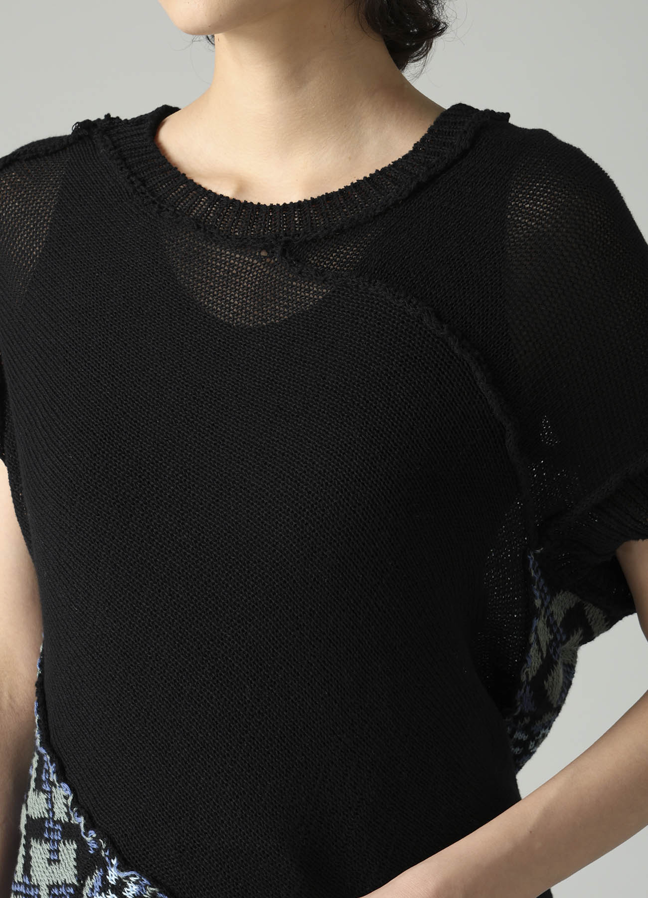 COLOR COMBI JQ PANELED PULLOVER B