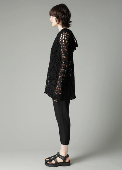 OPENWORK KNIT KNIT HOODIE