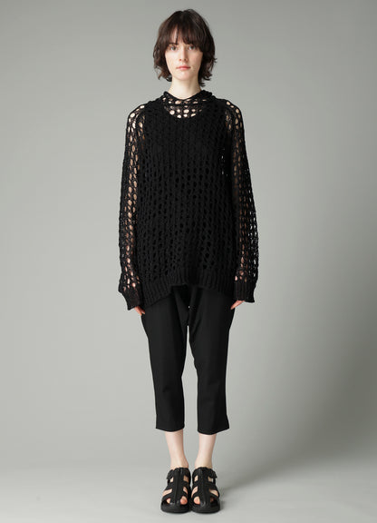 OPENWORK KNIT KNIT HOODIE