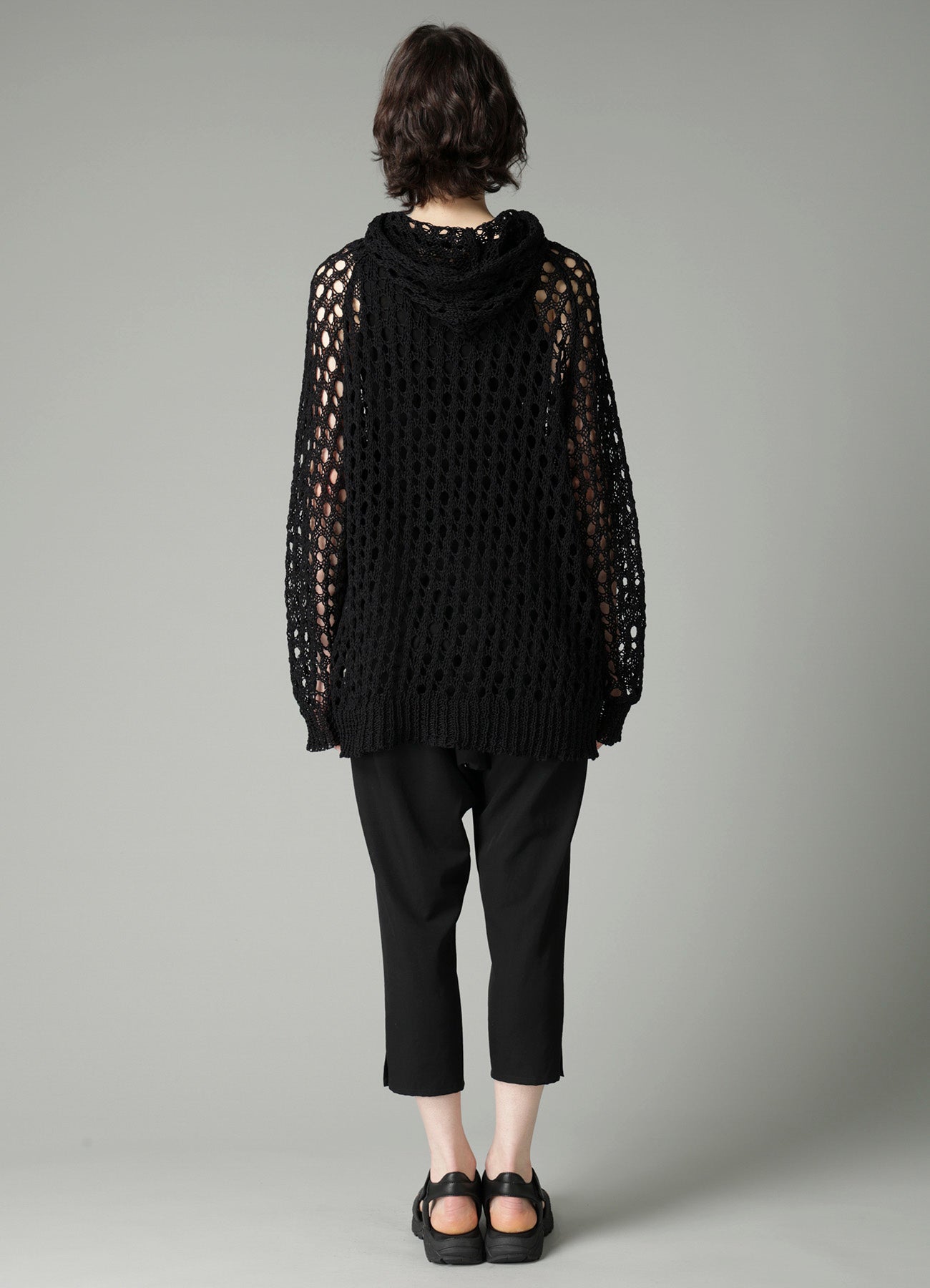 OPENWORK KNIT KNIT HOODIE