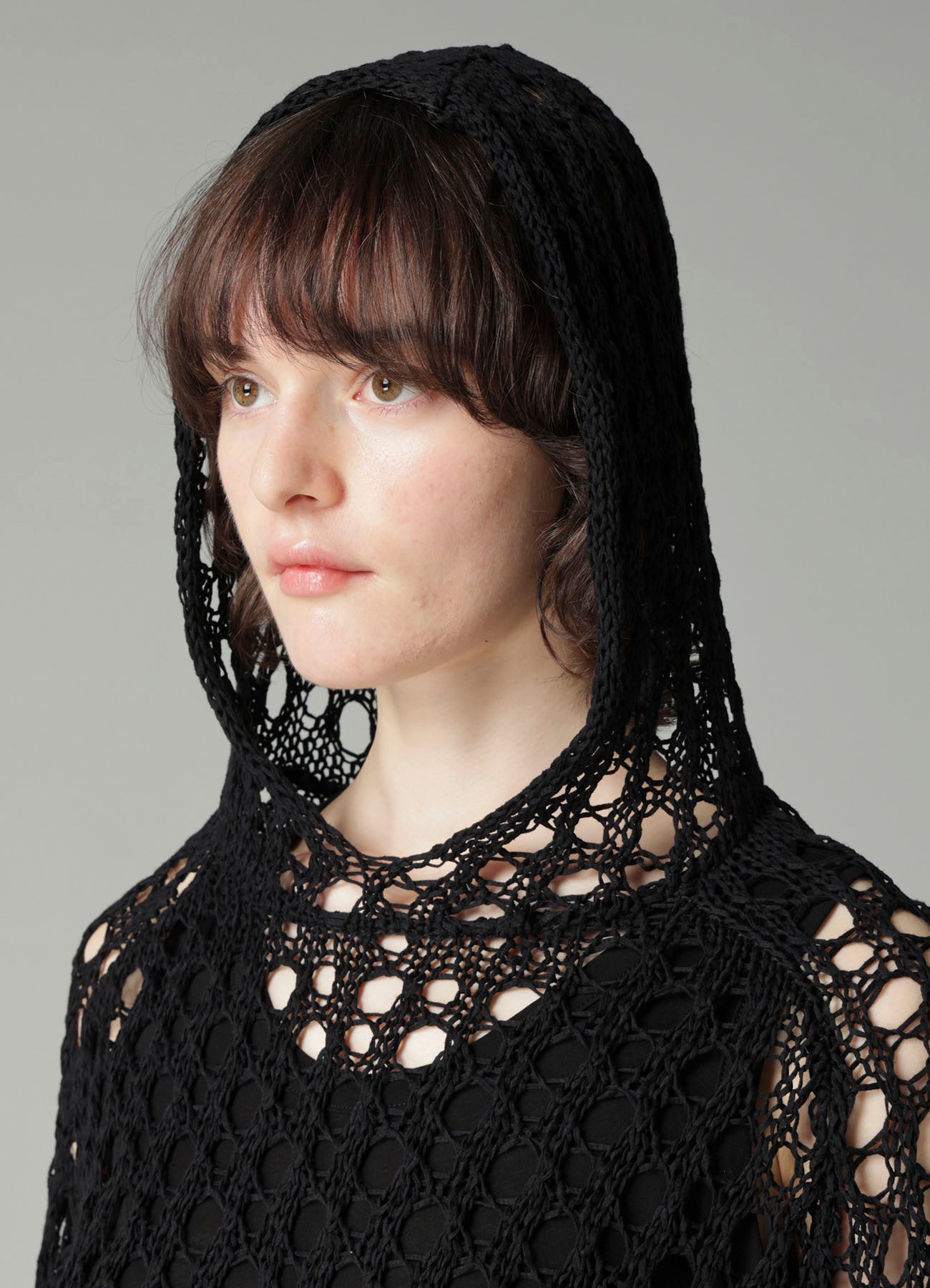 OPENWORK KNIT KNIT HOODIE