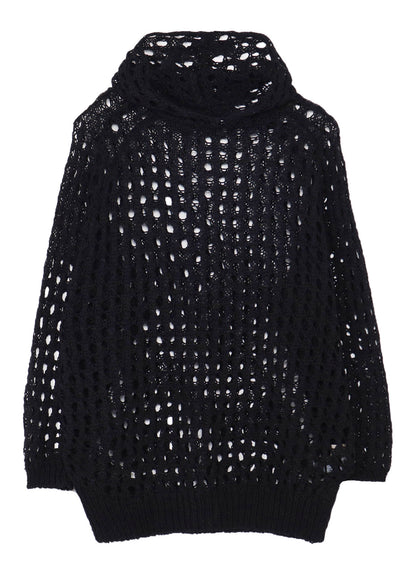 OPENWORK KNIT KNIT HOODIE