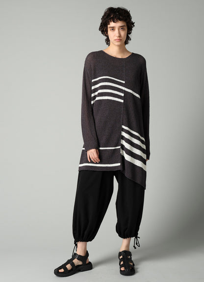 PLATING STRIPE PATTERN ST PATTERN PULLOVER