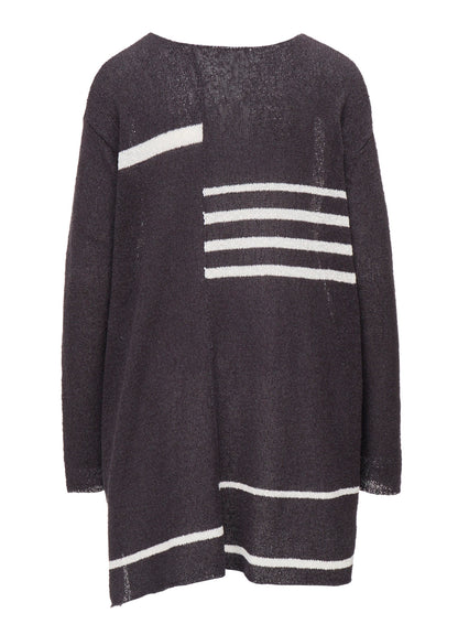 PLATING STRIPE PATTERN ST PATTERN PULLOVER