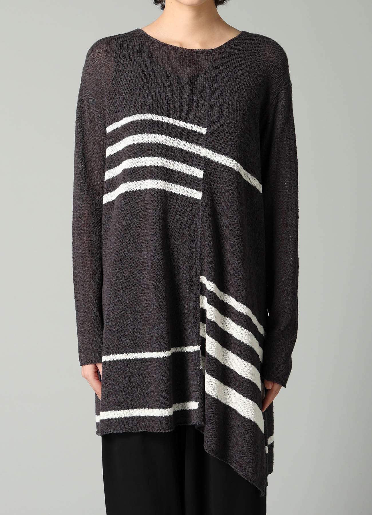PLATING STRIPE PATTERN ST PATTERN PULLOVER