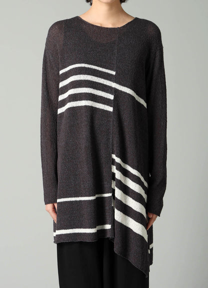 PLATING STRIPE PATTERN ST PATTERN PULLOVER