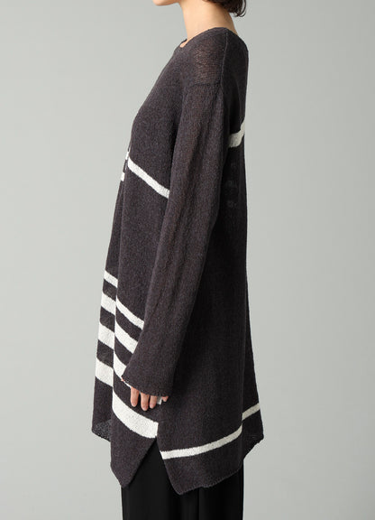 PLATING STRIPE PATTERN ST PATTERN PULLOVER