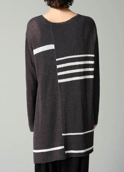 PLATING STRIPE PATTERN ST PATTERN PULLOVER