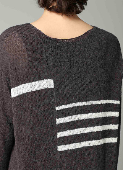 PLATING STRIPE PATTERN ST PATTERN PULLOVER