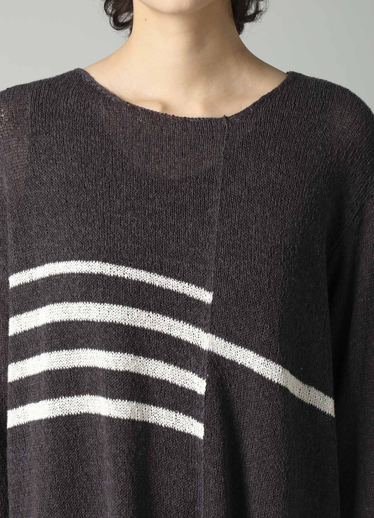 PLATING STRIPE PATTERN ST PATTERN PULLOVER