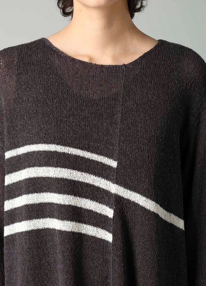 PLATING STRIPE PATTERN ST PATTERN PULLOVER