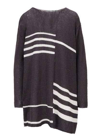 PLATING STRIPE PATTERN ST PATTERN PULLOVER
