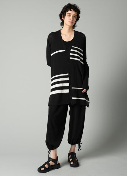 PLATING STRIPE PATTERN ST PATTERN CARDIGAN