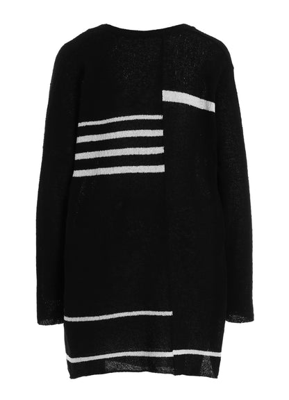 PLATING STRIPE PATTERN ST PATTERN CARDIGAN
