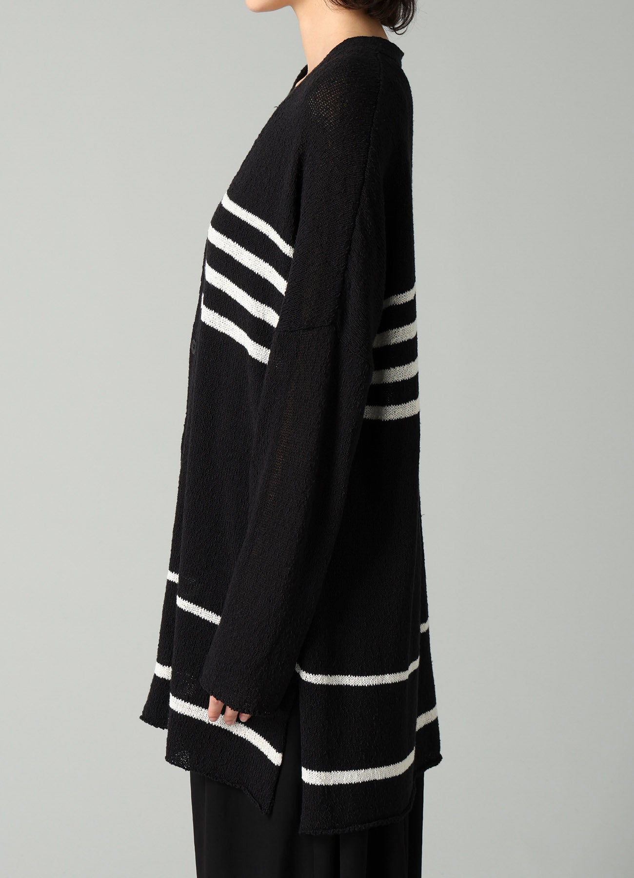 PLATING STRIPE PATTERN ST PATTERN CARDIGAN