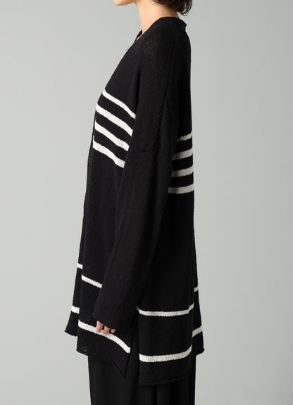 PLATING STRIPE PATTERN ST PATTERN CARDIGAN