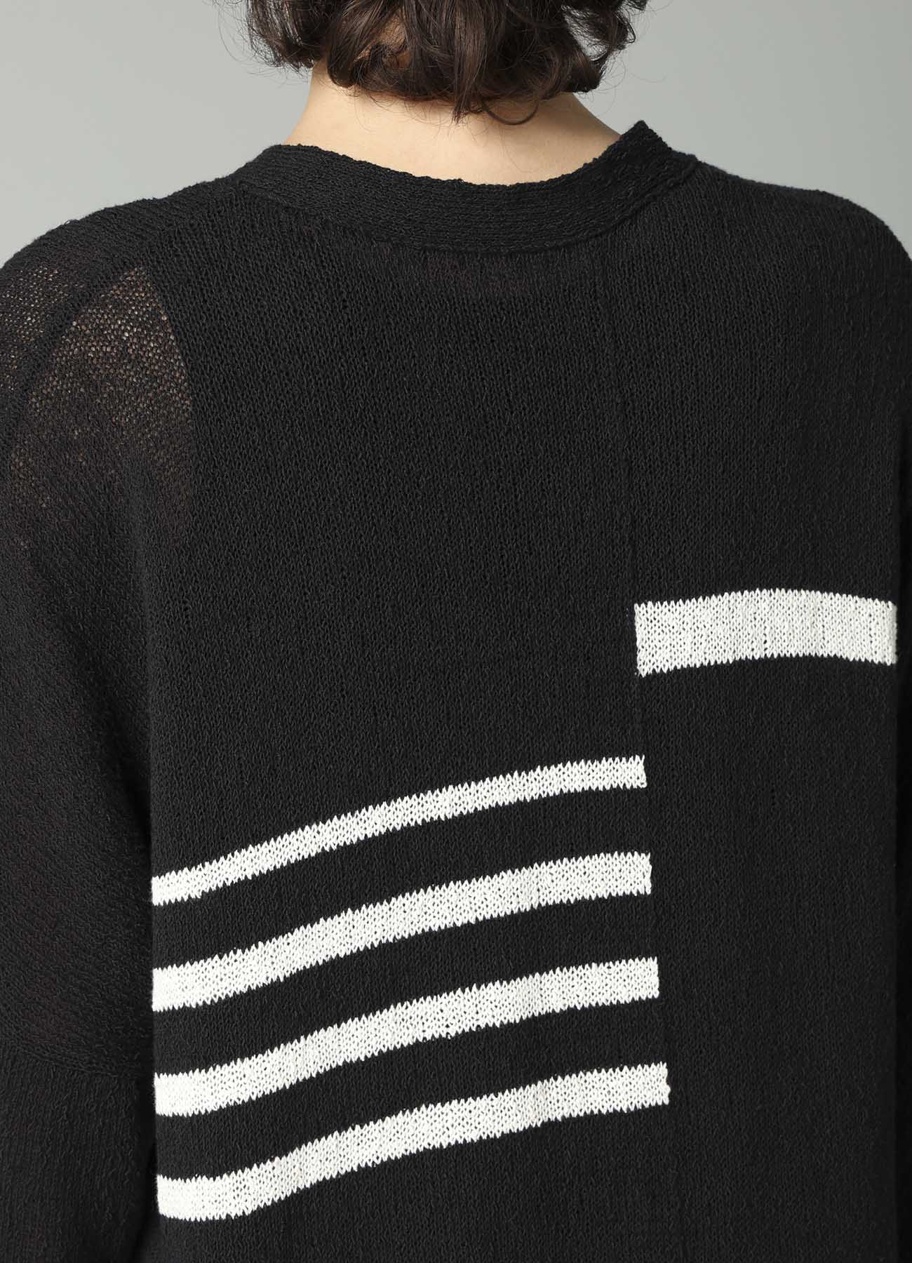 PLATING STRIPE PATTERN ST PATTERN CARDIGAN