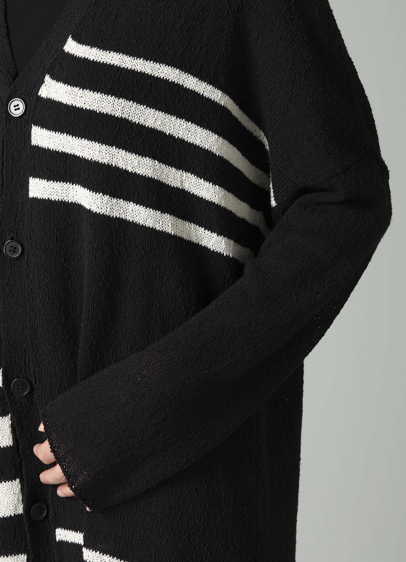 PLATING STRIPE PATTERN ST PATTERN CARDIGAN
