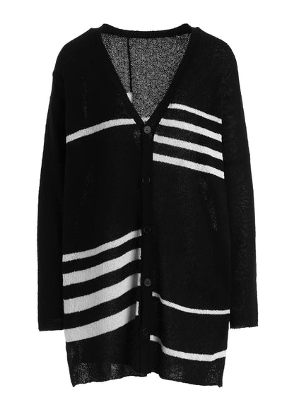 PLATING STRIPE PATTERN ST PATTERN CARDIGAN
