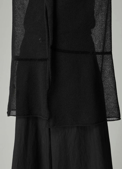 TUCK STITCH DRAPED PULLOVER