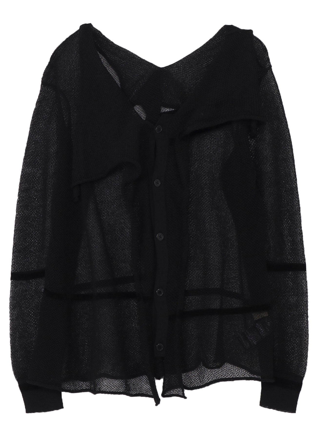 TUCK STITCH DRAPED CARDIGAN