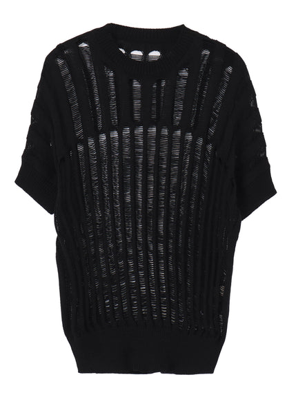 OFFSET PATTERN SHORT SLV PULLOVER